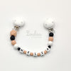 www.louloulaboutique.com attache doudou personnalisé au prénom souhiaté perle silicone noir peche blanc mixte