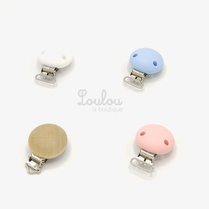 Attache doudou sur mesure choisissez toutes les couleurs de votre attache chez Loulou la boutique prénom et perle en silicone et bois www.louloulaboutique.com